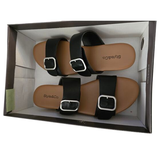 Style & Co. Temppestt Open-Toe Double Buckle Slide Sandals – New – Size 7 - Picture 3 of 6